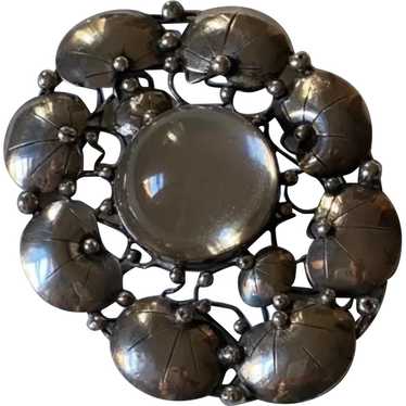 Mary Gage Sterling Silver Brooch with Rock Crystal