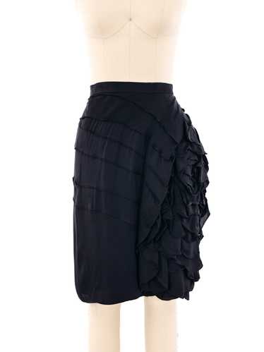 Yves Saint Laurent Ruffled Silk Skirt - image 1