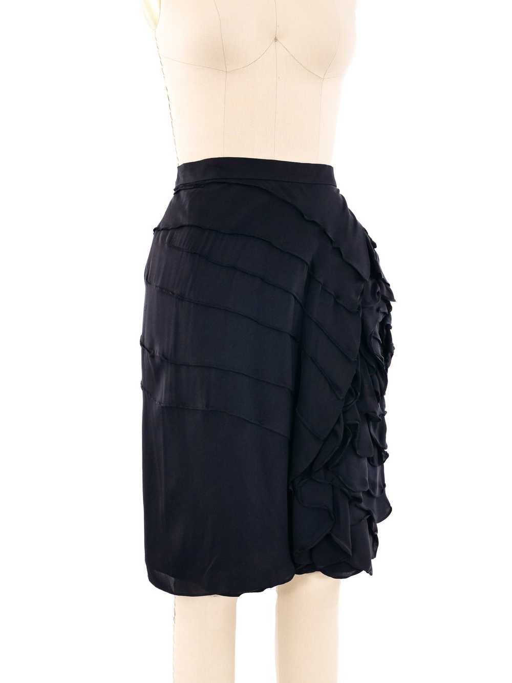 Yves Saint Laurent Ruffled Silk Skirt - image 3