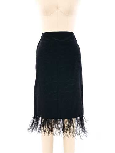 Alexander McQueen Ostrich Feather Trimmed Skirt