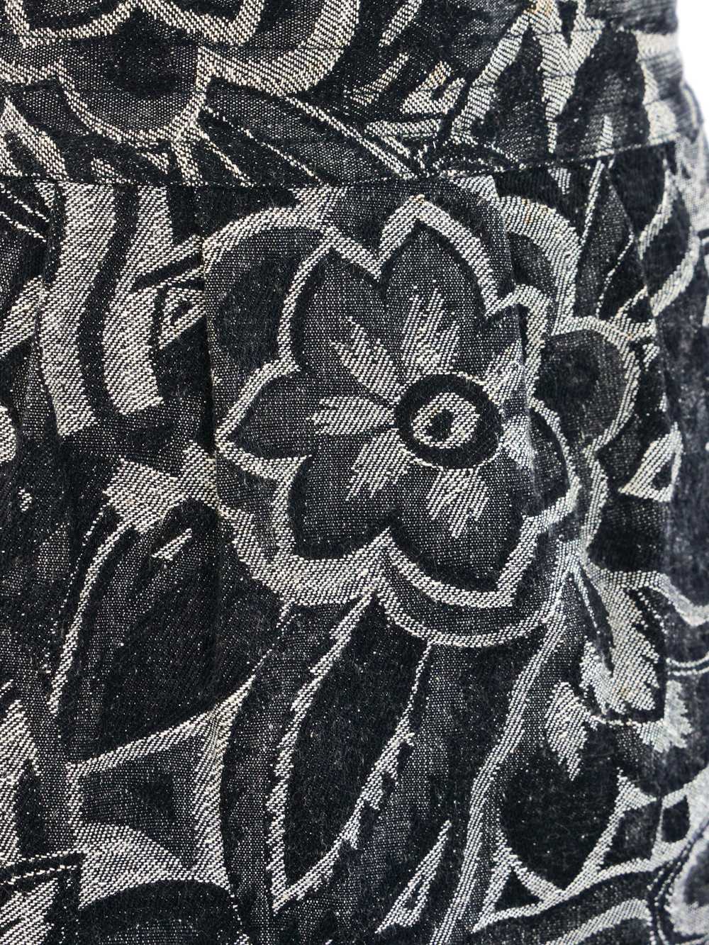 Thierry Mugler Floral Denim Skirt - image 2