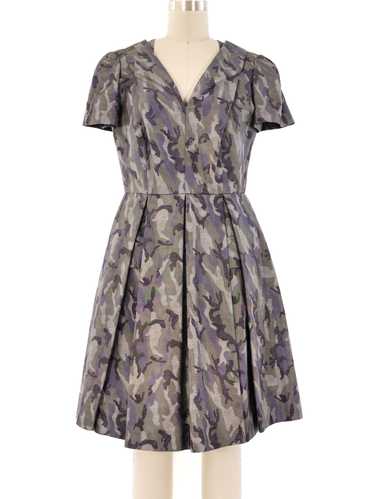 Prada Camouflage Printed Silk Dress