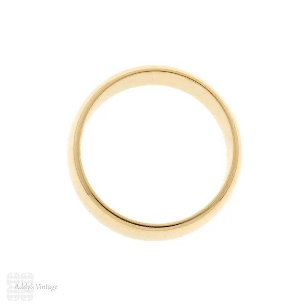 Vintage Men's Wide 9ct Yellow Gold Wedding Ring, … - image 4