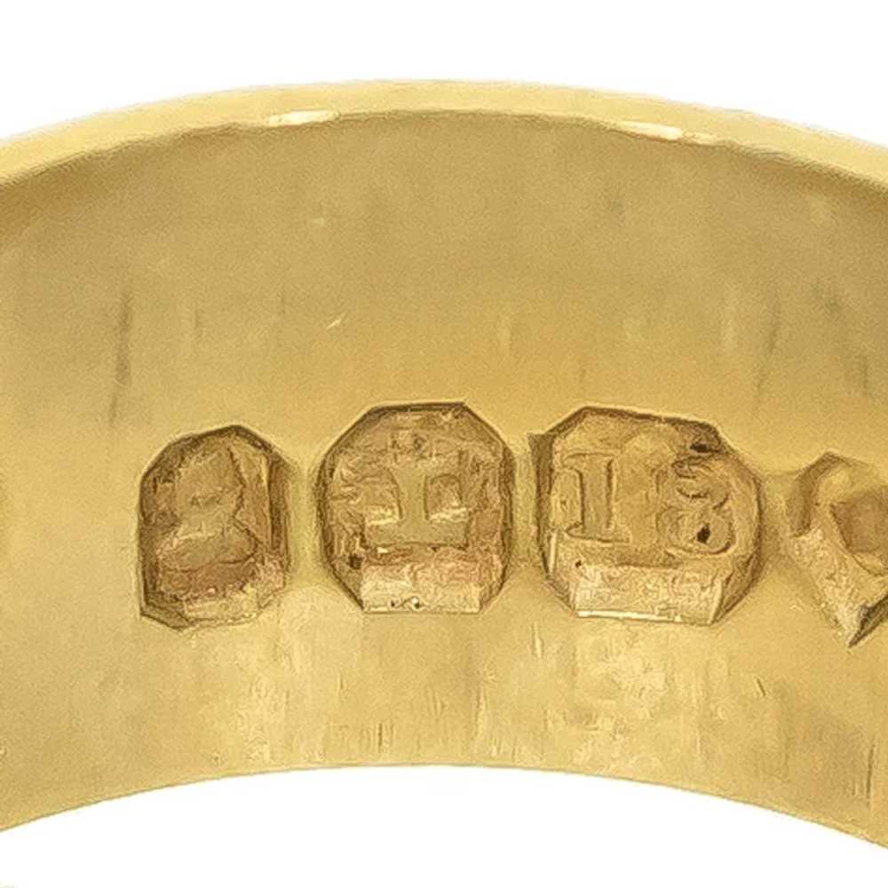 Georgian Mourning Ring 18 ct Gold, Antique Enamel… - image 4