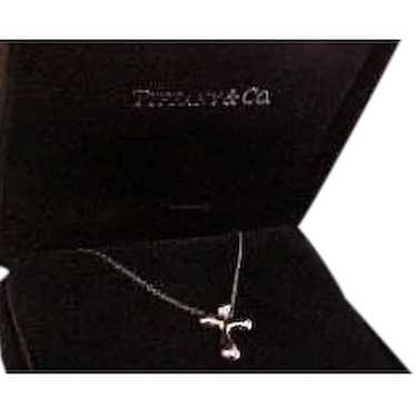 Tiffany & Co. Elsa Peretti Platinum Cross Necklace - image 1