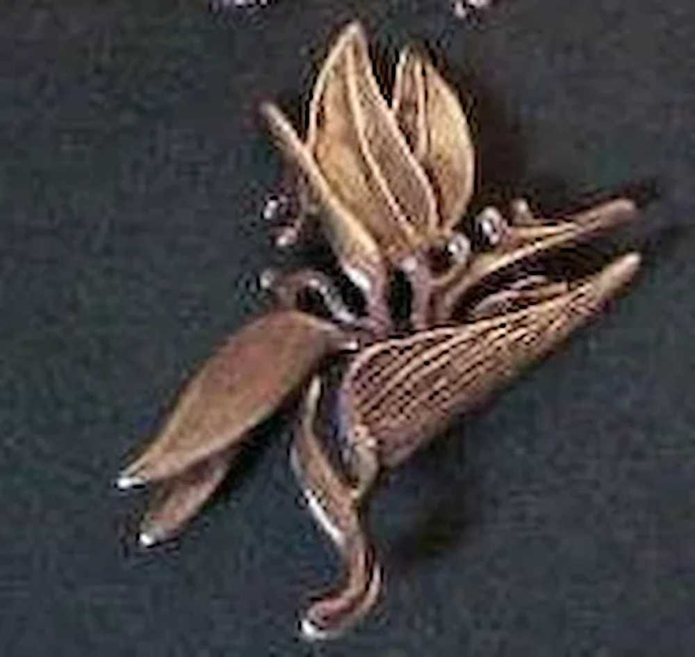 1940's Ming's Hawaii Sterling Silver Heliconia Bi… - image 2