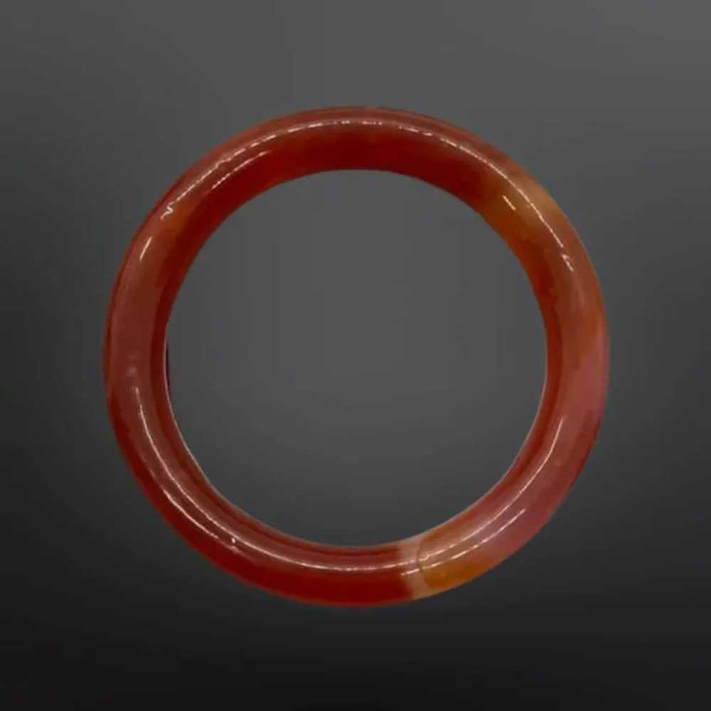 Three Peking glass bangle bracelets, pink, orange… - image 6