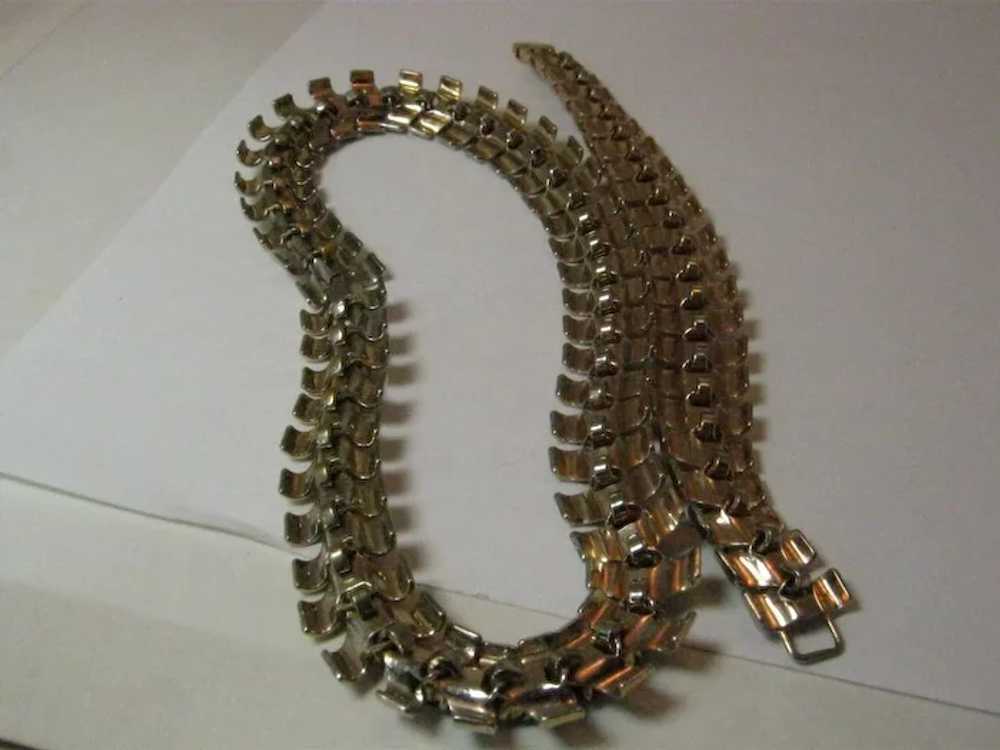 Vintage Mid-Century Necklace and Matching Bracele… - image 7