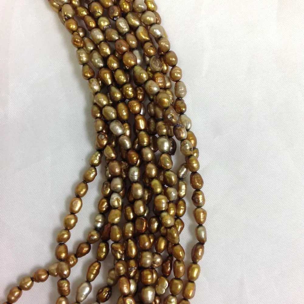 Freshwater Pearls 10 Strand Necklace 18" - image 4