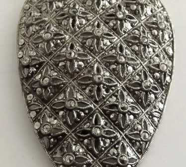 Large and Beautiful Marcasite Dress Clip - image 1