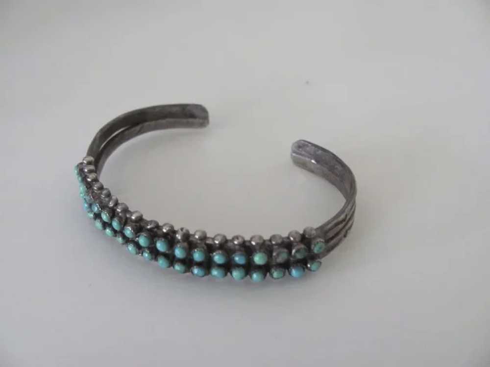 Vintage Native American Turquoise and Sterling Br… - image 3