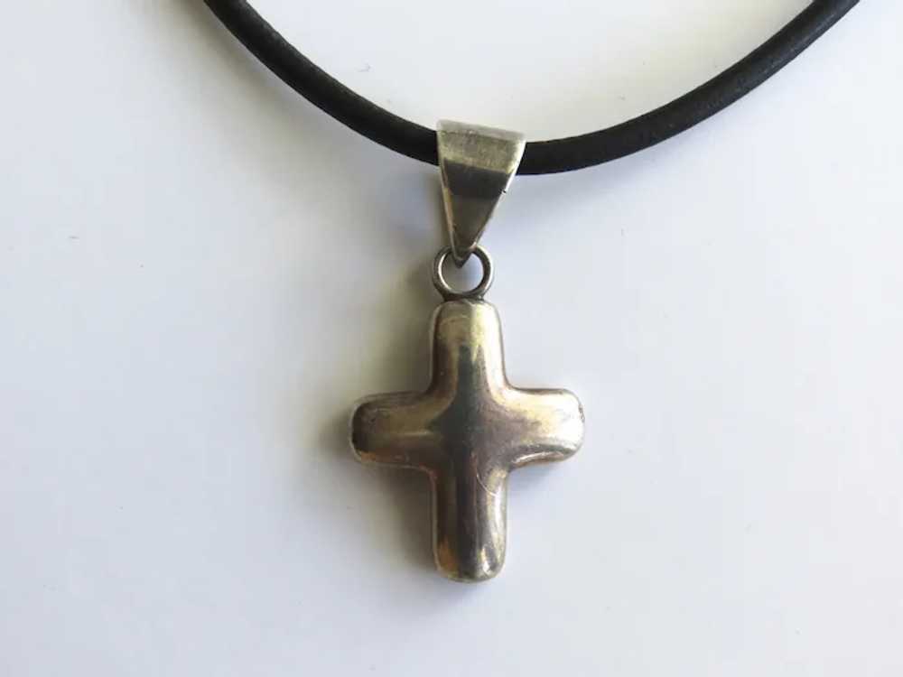 Vintage Sterling Silver Cross Necklace by Silpada - image 3