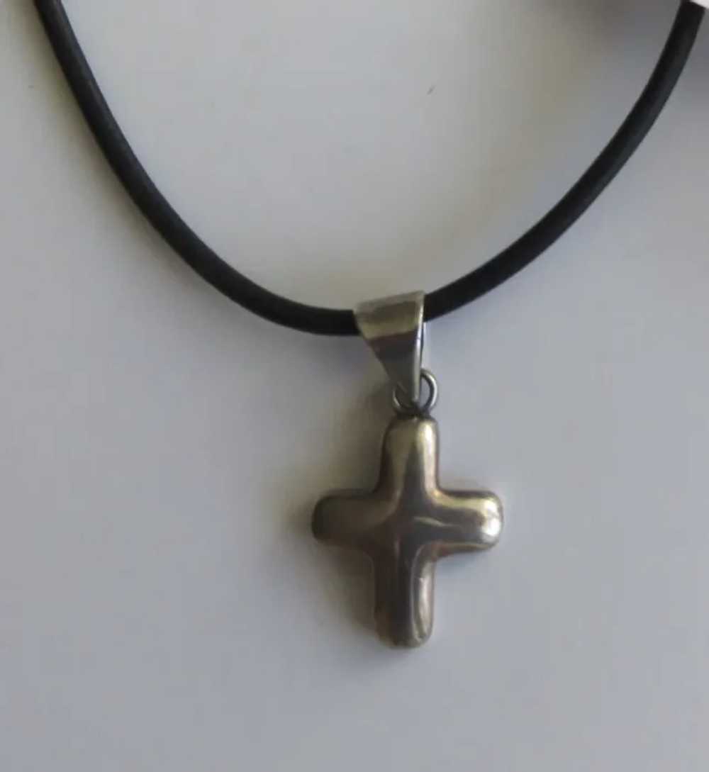 Vintage Sterling Silver Cross Necklace by Silpada - image 4