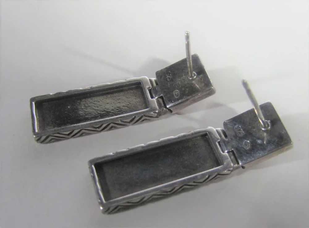 Sterling Silver Carnelian Pierced Earrings - image 12