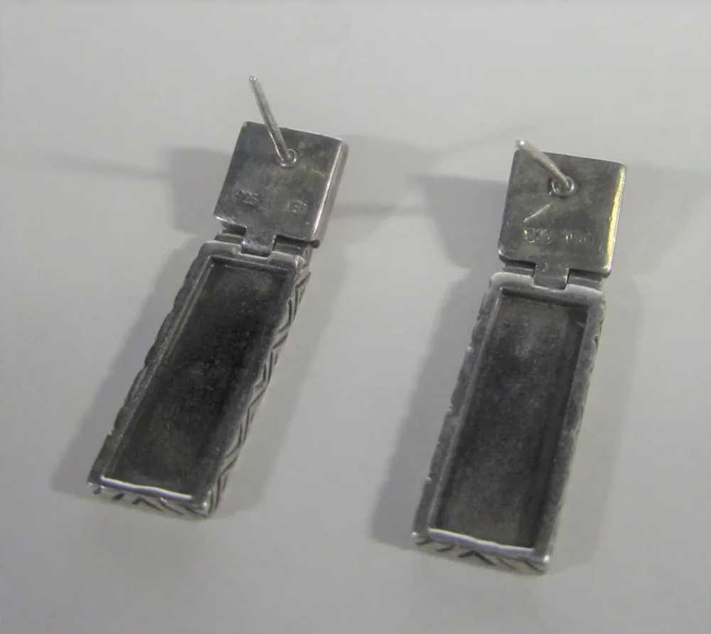 Sterling Silver Carnelian Pierced Earrings - image 7