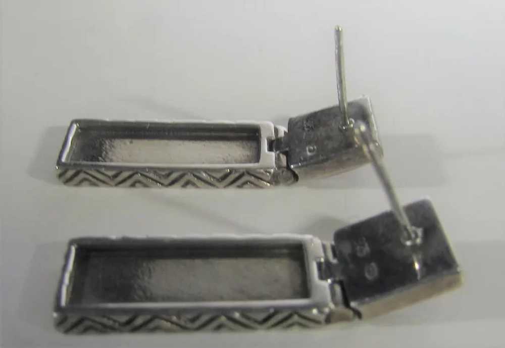 Sterling Silver Carnelian Pierced Earrings - image 8