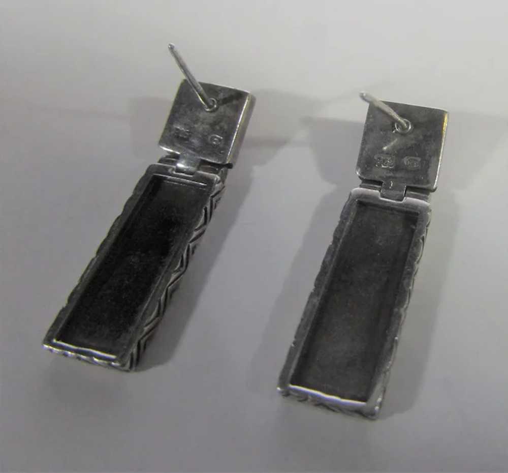 Sterling Silver Carnelian Pierced Earrings - image 9