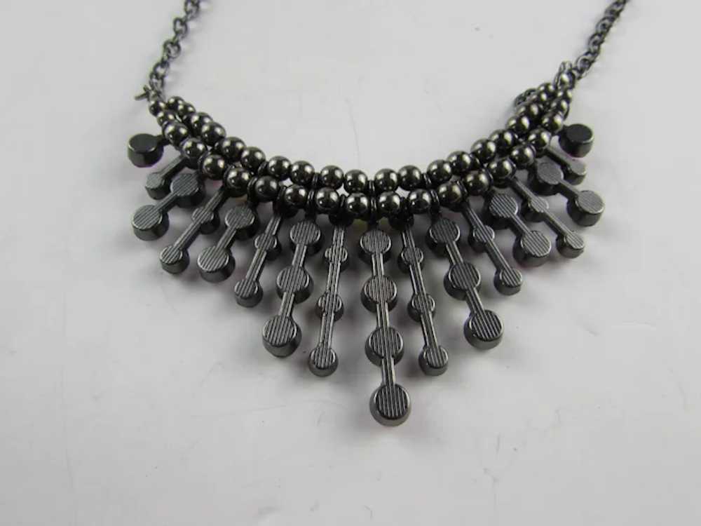 Vintage Multi Crystal Festoon Necklace in Darkene… - image 7