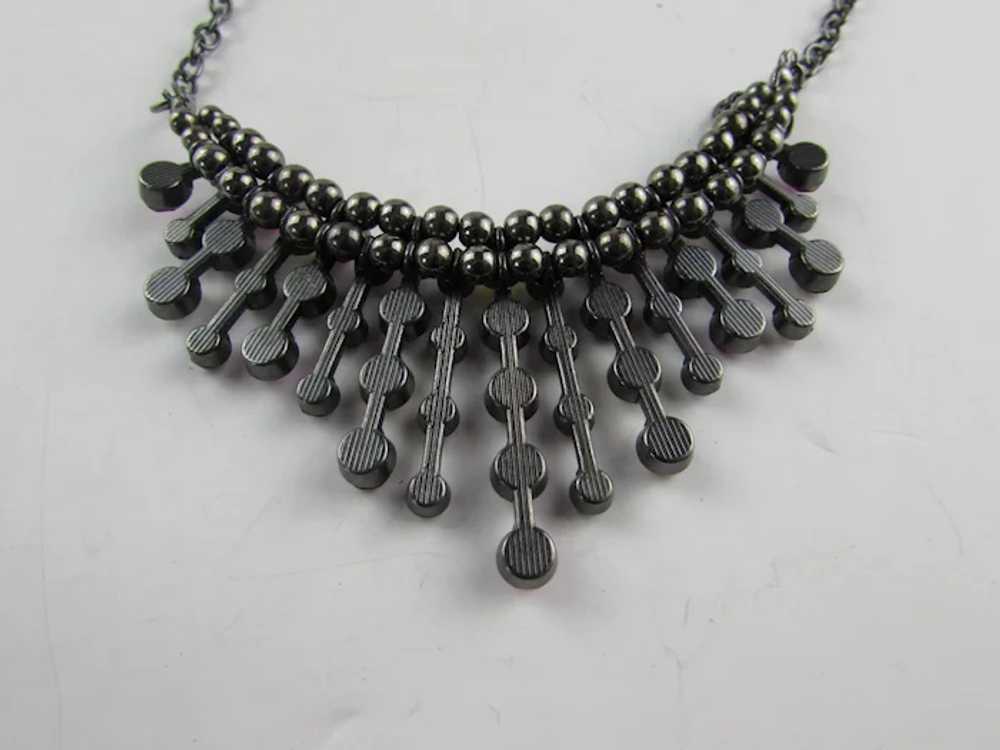 Vintage Multi Crystal Festoon Necklace in Darkene… - image 9