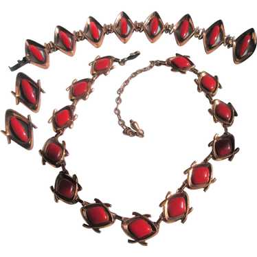 Matisse Renoir "Portrait" Lipstick Red Necklace, … - image 1