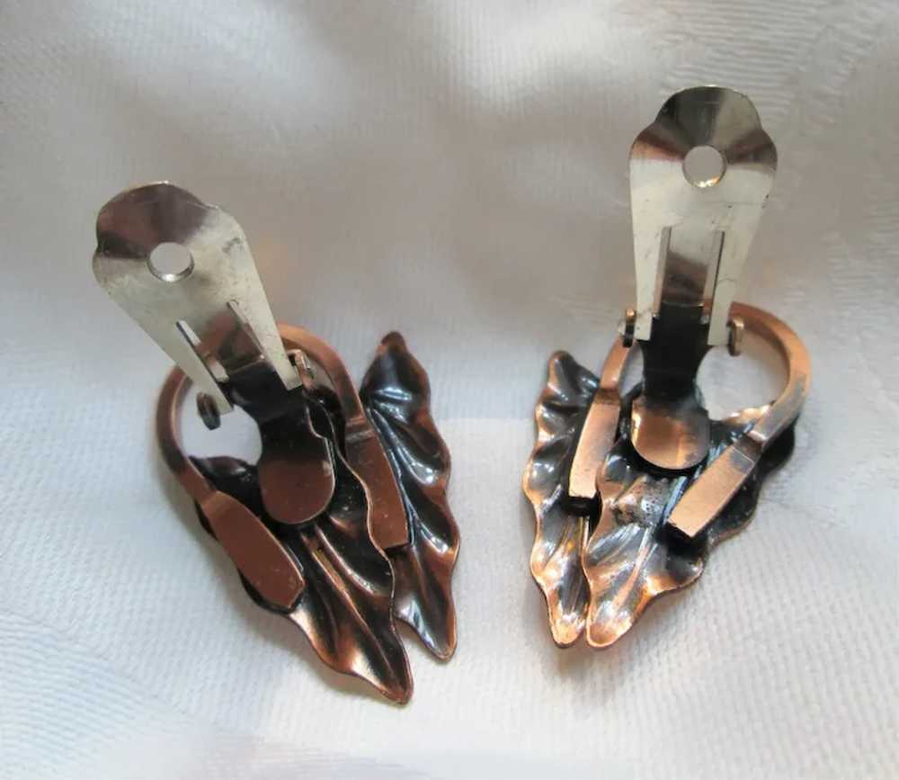 Renoir Copper "Hawaii" Bracelet, Brooch and Earri… - image 12