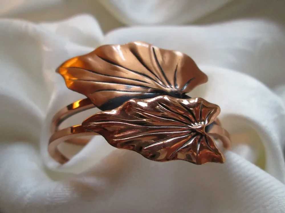 Renoir Copper "Hawaii" Bracelet, Brooch and Earri… - image 6