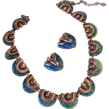 Matisse Blue "Circus" Necklace and Earrings
