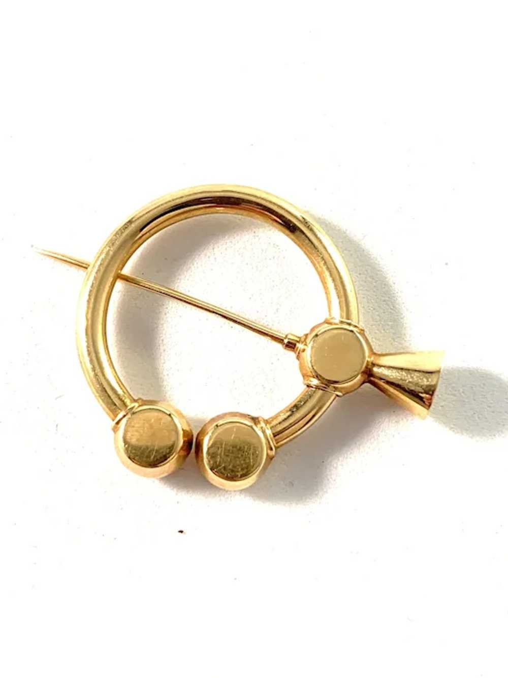 G Dahlgren Sweden 1915 Antique 18K Gold Brooch Pin.