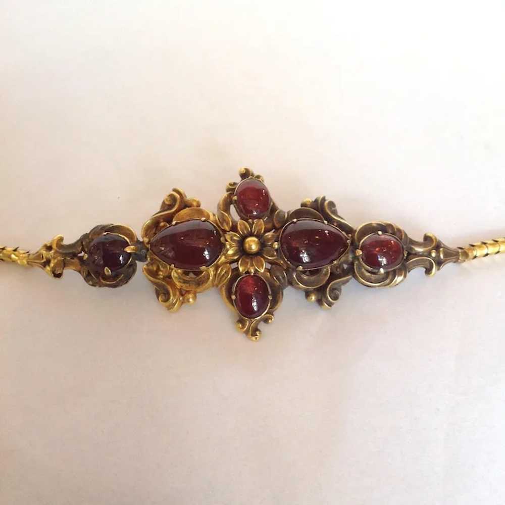 Victorian Garnet Bracelet French 14 k - image 4