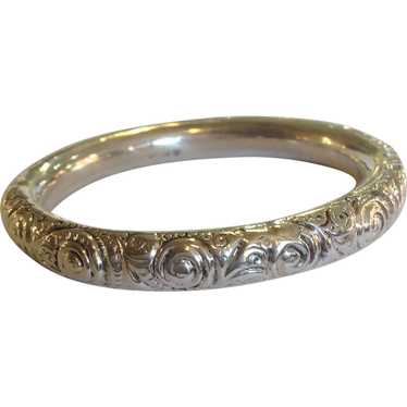 Bangle Repousse Simmons Sterling Victorian - image 1