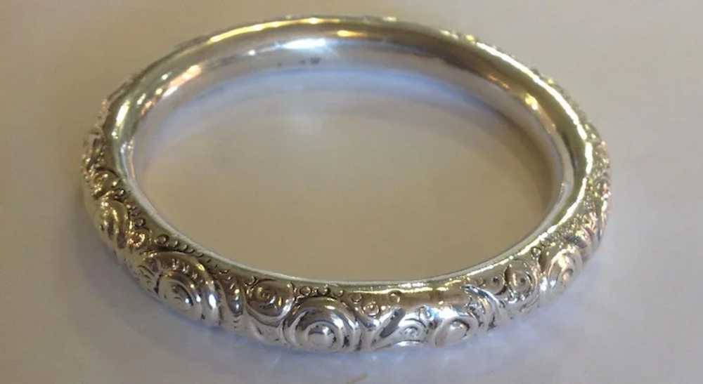 Bangle Repousse Simmons Sterling Victorian - image 2
