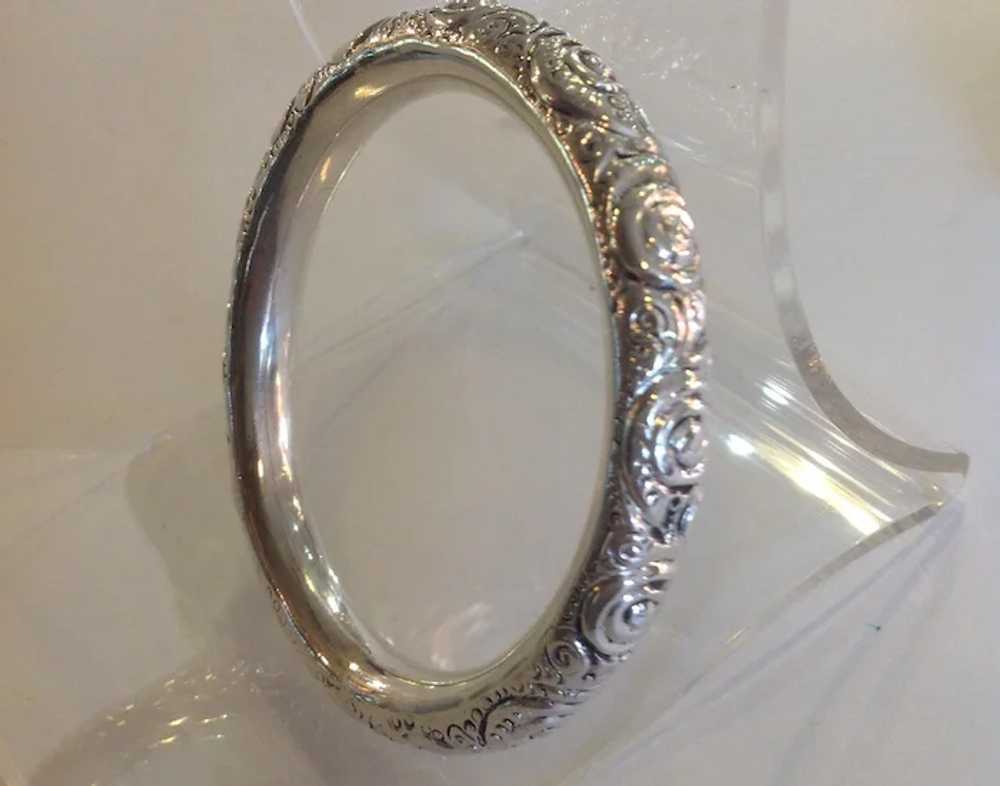 Bangle Repousse Simmons Sterling Victorian - image 3