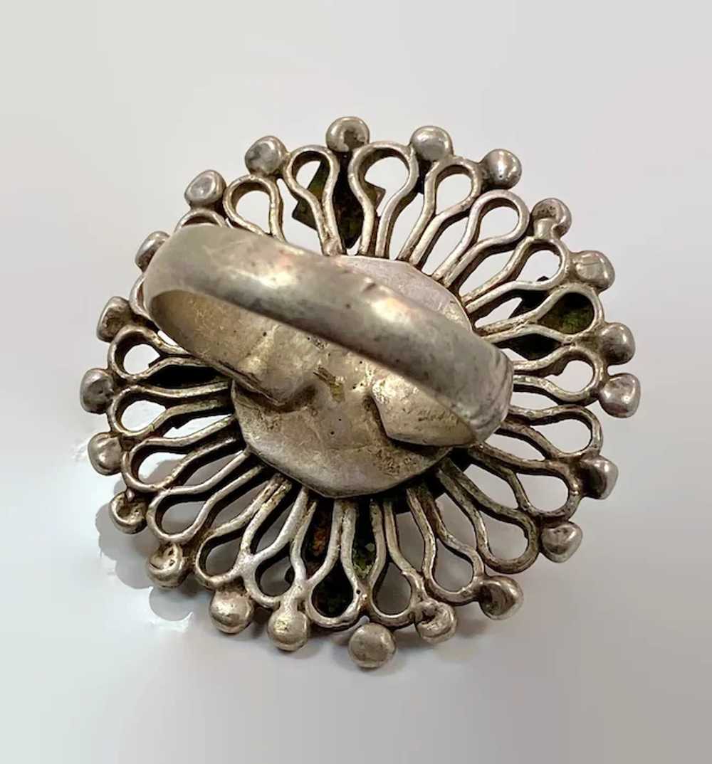 Afghan Ring, Old Silver Ring, Size 8 1/2, Vintage… - image 4
