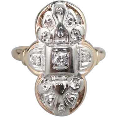 Early Retro Era Diamond Dinner Ring