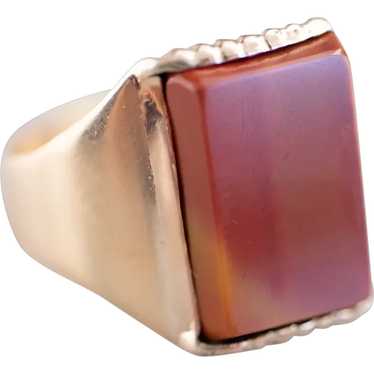 Unisex Red Antique Jasper Ring