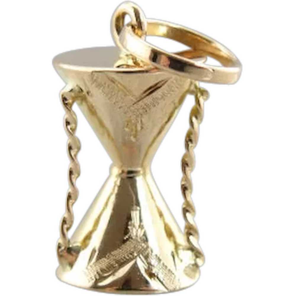 Vintage 18 Karat Gold Djembe Drum Charm - image 1