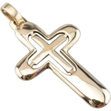 Vintage Yellow 14 Karat Gold Cross