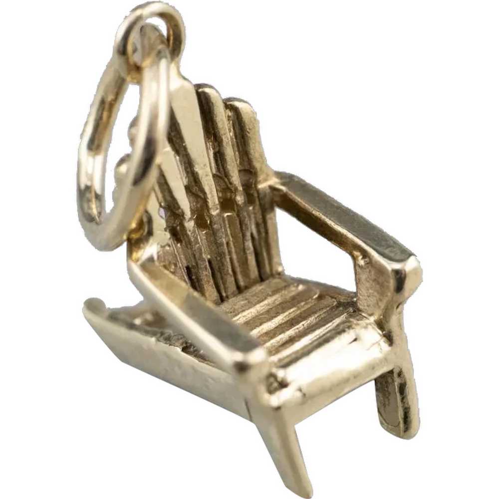 14K Adirondack Chair Charm - image 1