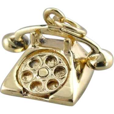 Vintage Rotary Phone Charm - image 1