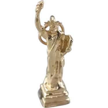 Vintage 14K Gold Statue of Liberty Charm - image 1