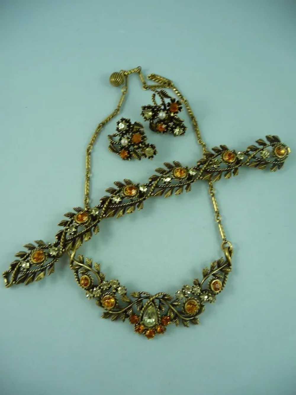 Lovely Vintage Signed Coro Necklace Bracelet and … - image 2