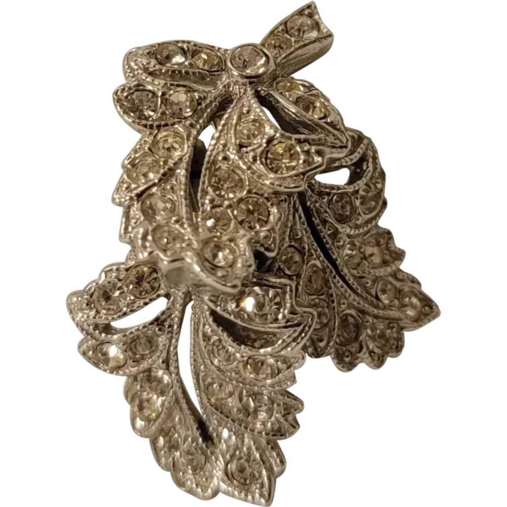 Signed ORA rhinestone clip - image 1