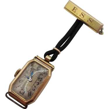 9ct Gold Nurses Fob Watch c1908 – Needs Servicing - image 1