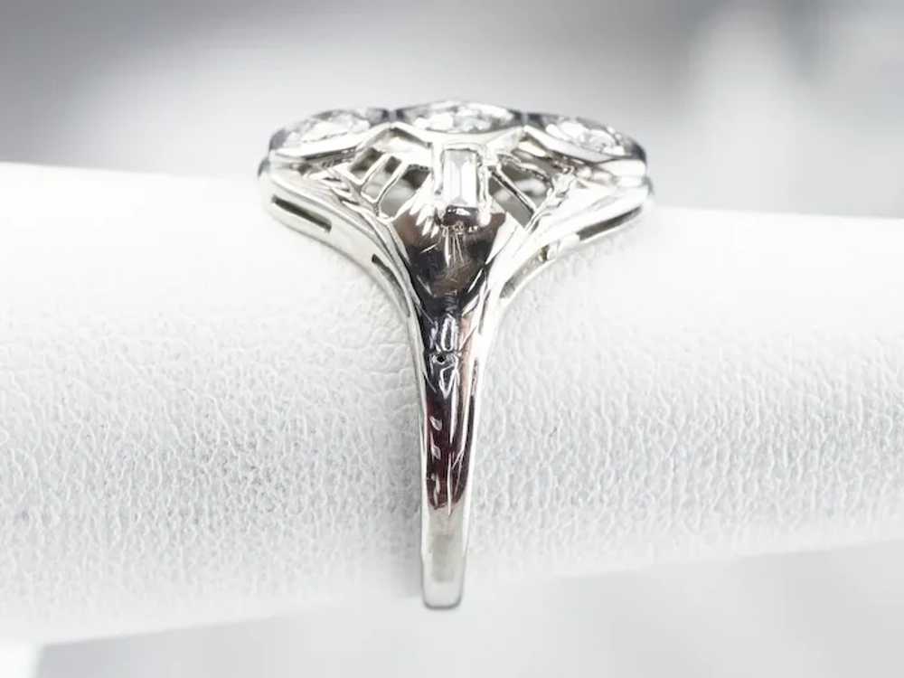 Art Deco European Cut Diamond Dinner Ring - image 7