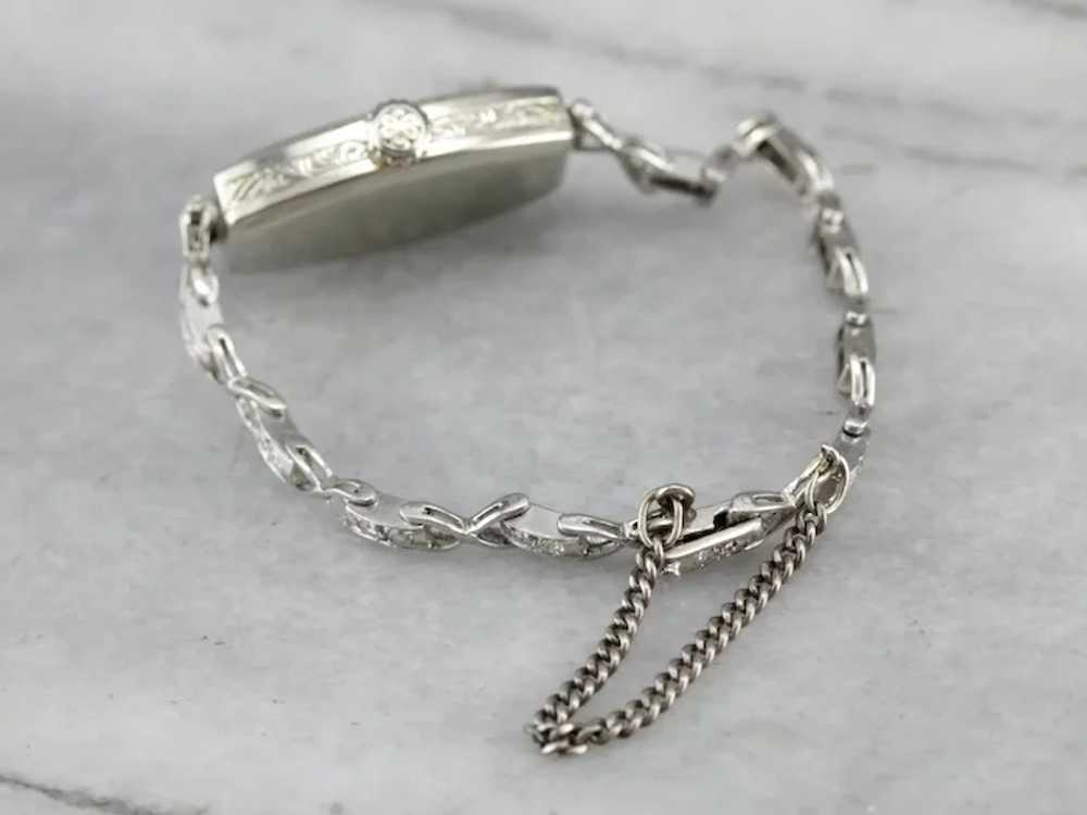 Art Deco Ladies Hamilton Diamond Wrist Watch - image 4