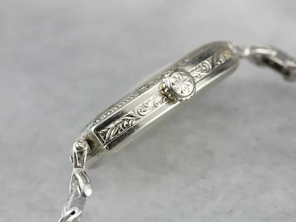 Art Deco Ladies Hamilton Diamond Wrist Watch - image 5
