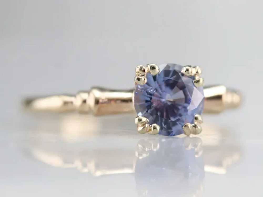 Vintage Sapphire Solitaire Ring - image 2