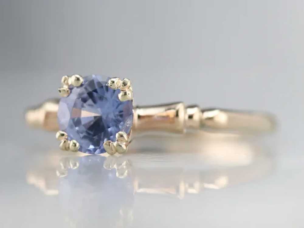 Vintage Sapphire Solitaire Ring - image 3