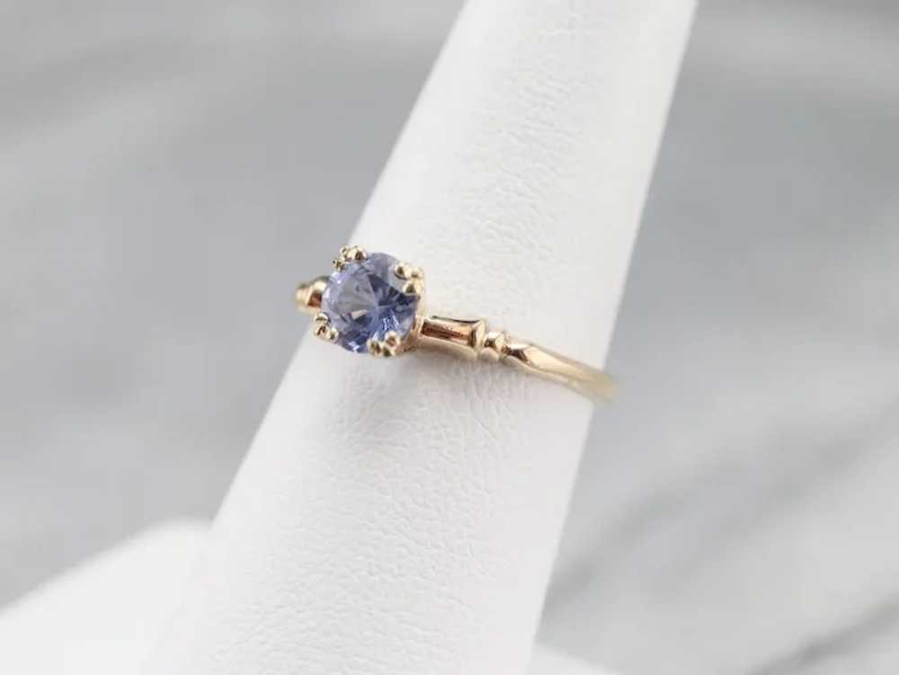 Vintage Sapphire Solitaire Ring - image 7