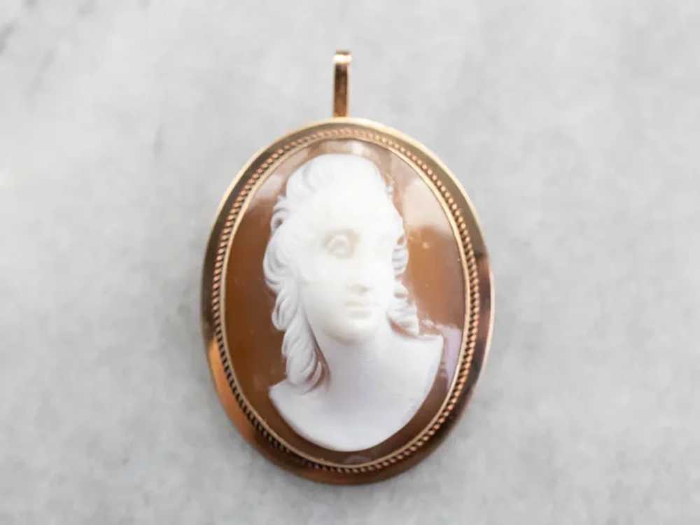 Mid-Century Cameo Brooch or Pendant - image 2